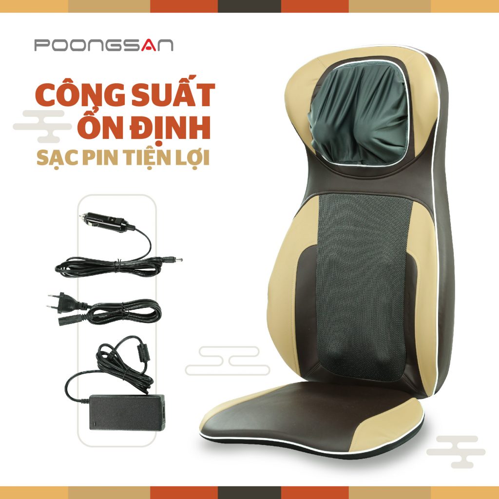 Đệm massage hoạt động nhờ các con lăn di chuyển liên tục